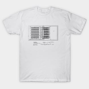 Calculator Vintage Patent Hand Drawing T-Shirt